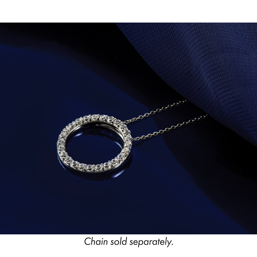 14kw 2ct Lab Grown Diamond VS/SI+ G+ Comp 18in Circle Slide Necklace