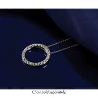 14kw 1 1/2ct Lab Grown Diamond VS+ F+ Comp 18in Circle Slide Necklace