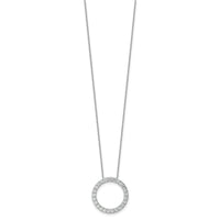 14kw 1 1/2ct Lab Grown Diamond VS/SI+ G+ Comp 18in Circle Slide Necklace