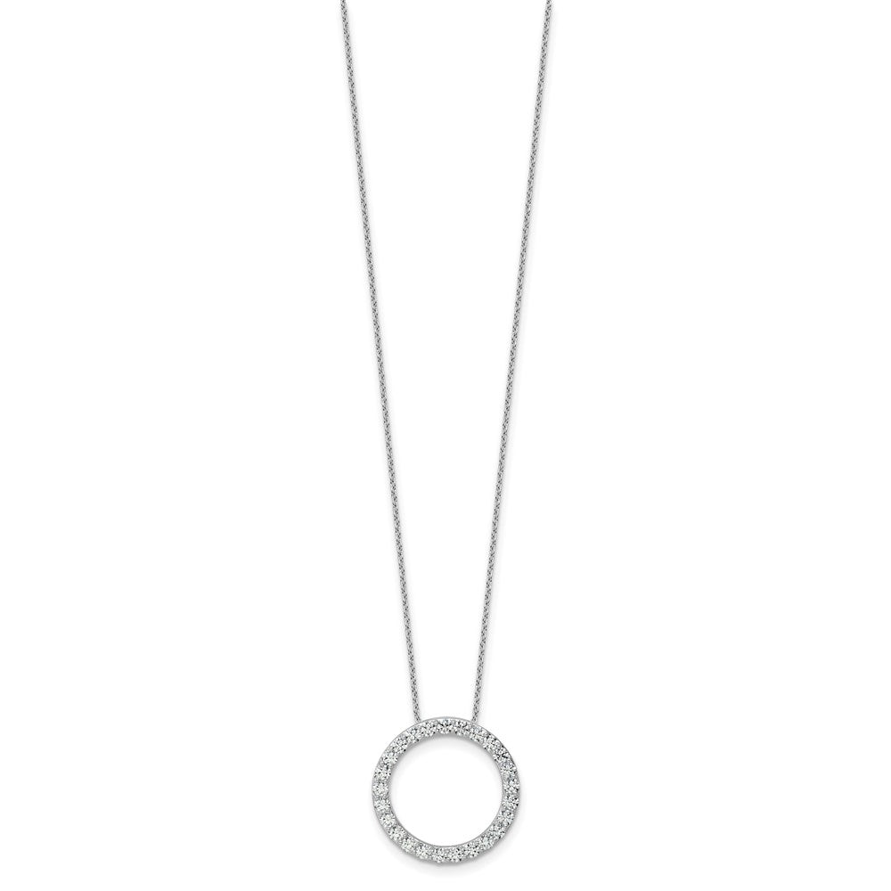 14kw 1 1/2ct Lab Grown Diamond VS+ F+ Comp 18in Circle Slide Necklace