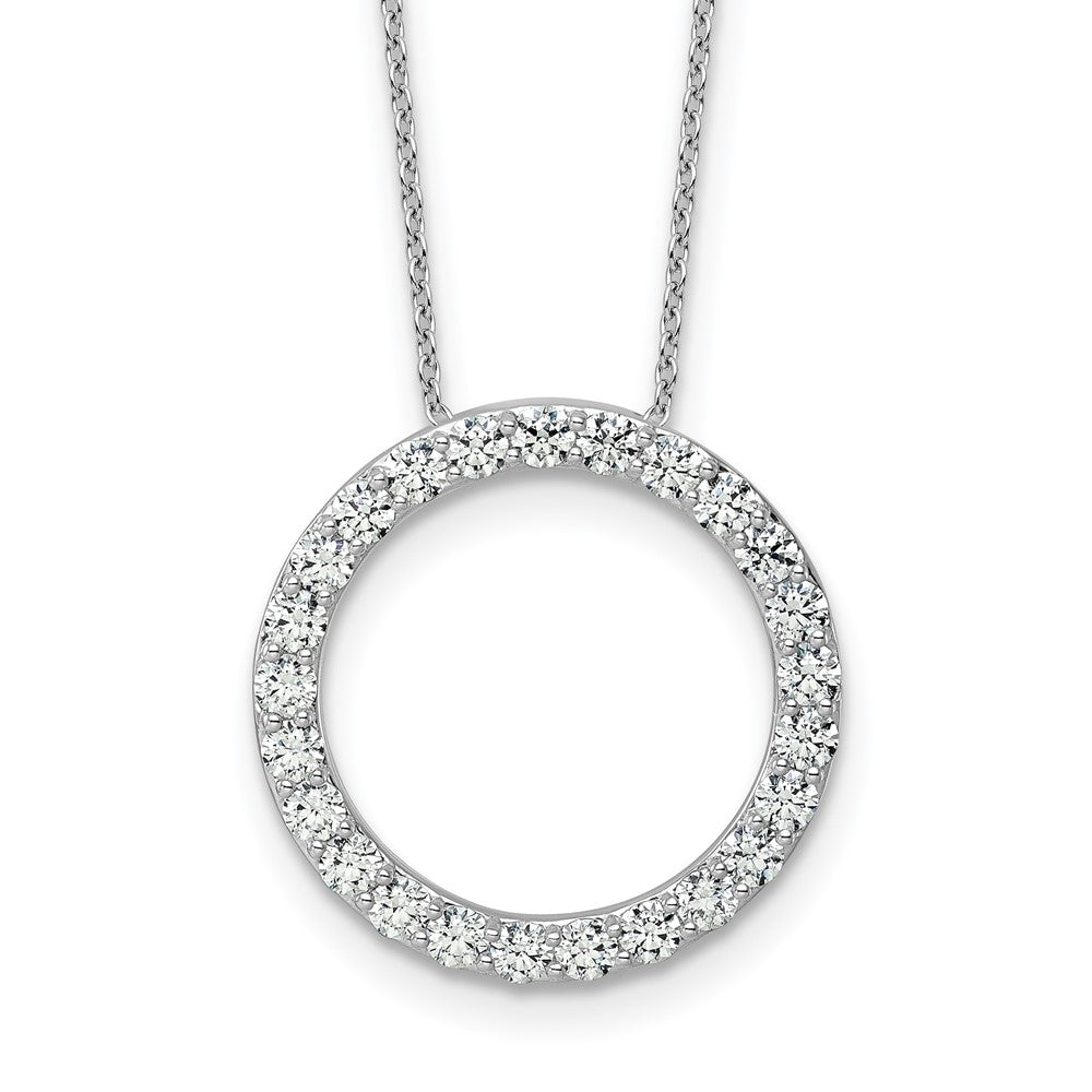 14kw 1 1/2ct Lab Grown Diamond VS/SI+ G+ Comp 18in Circle Slide Necklace