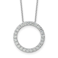 14kw 1 1/2ct Lab Grown Diamond VS/SI+ G+ Comp 18in Circle Slide Necklace
