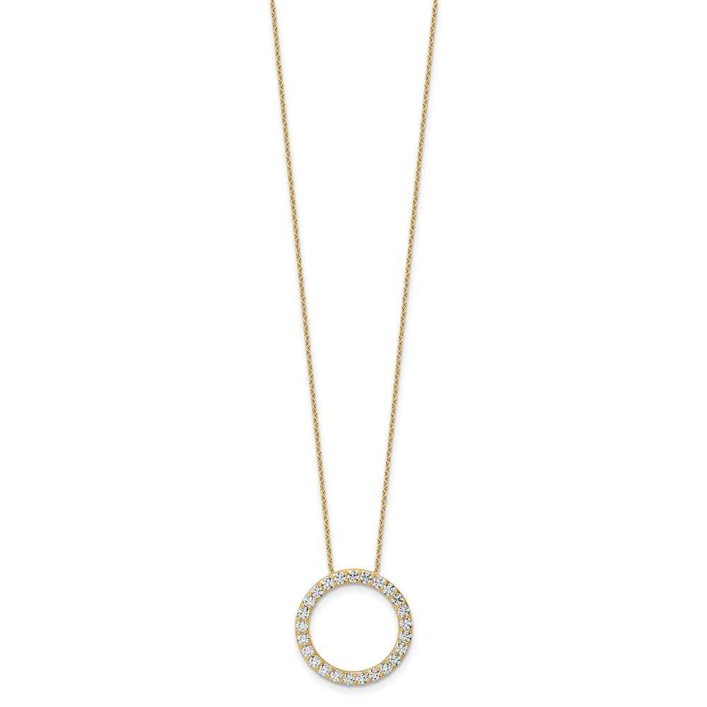 14k 1 1/2ct Lab Grown Diamond VS/SI+ G+ Comp 18in Circle Slide Necklace