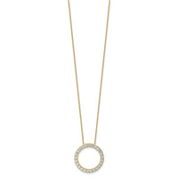 14k 1 1/2ct Lab Grown Diamond VS+ F+ Comp 18in Circle Slide Necklace