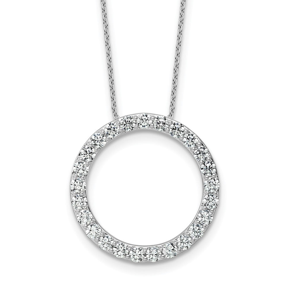 14kw 2ct Lab Grown Diamond VS/SI+ G+ Comp 18in Circle Slide Necklace