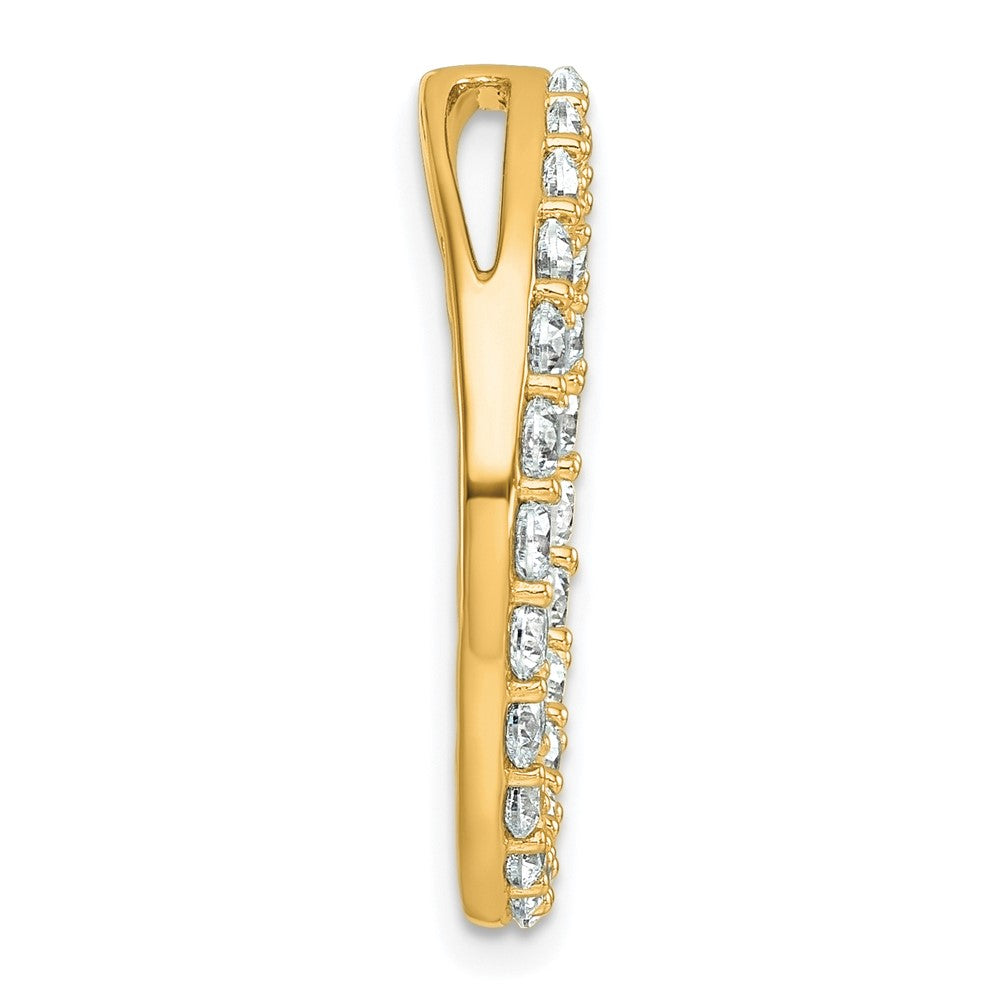 14k 2ct Lab Grown Diamond VS+ F+ Comp Circle Chain Slide