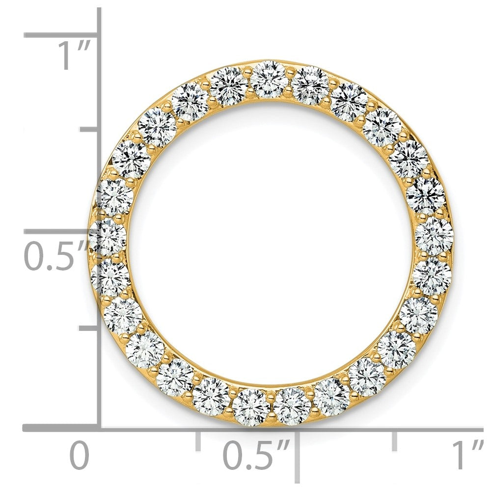 14k 2ct Lab Grown Diamond VS+ F+ Comp Circle Chain Slide