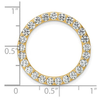 14k 2ct Lab Grown Diamond VS+ F+ Comp Circle Chain Slide