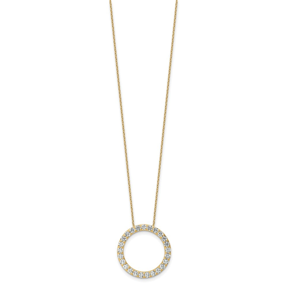 14k 2ct Lab Grown Diamond VS+ F+ Comp 18in Circle Slide Necklace