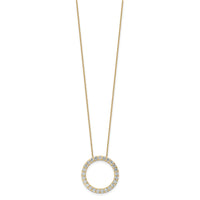 14k 2ct Lab Grown Diamond VS+ F+ Comp 18in Circle Slide Necklace