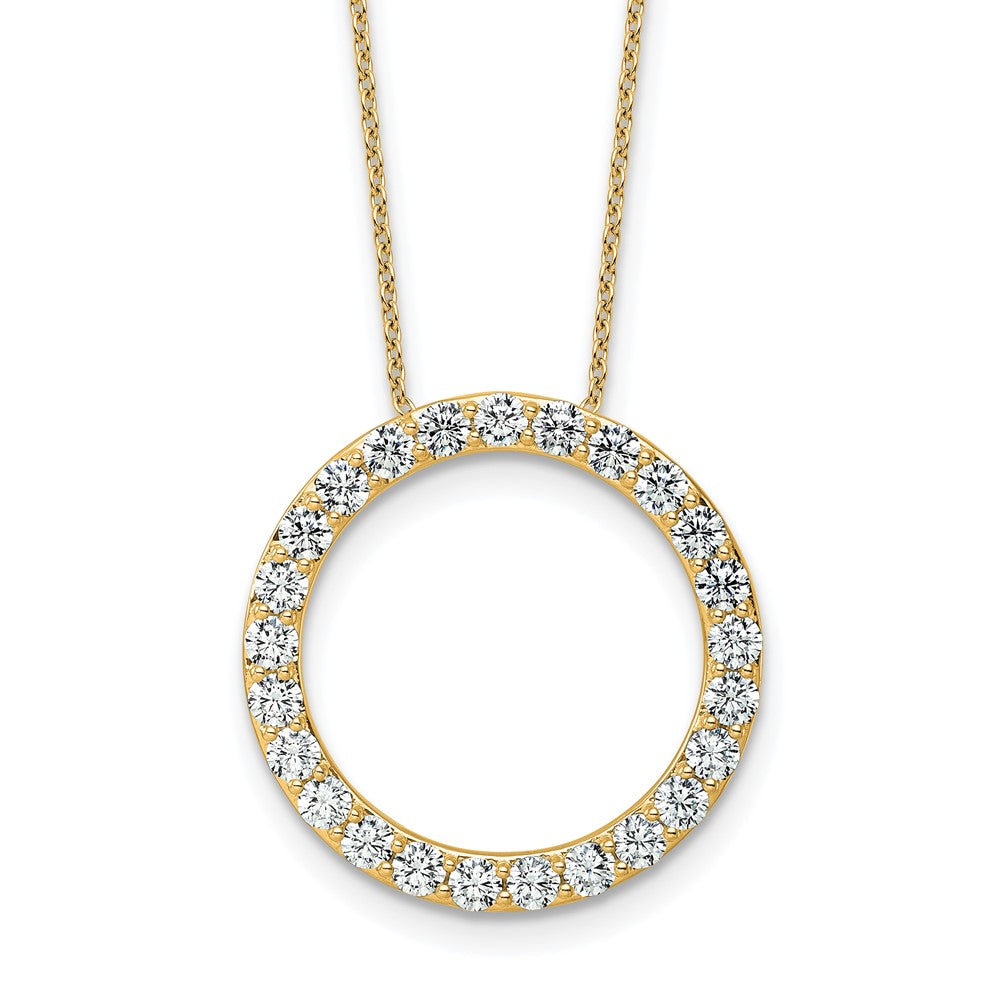 14k 2ct Lab Grown Diamond VS+ F+ Comp 18in Circle Slide Necklace