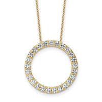 14k 2ct Lab Grown Diamond VS+ F+ Comp 18in Circle Slide Necklace