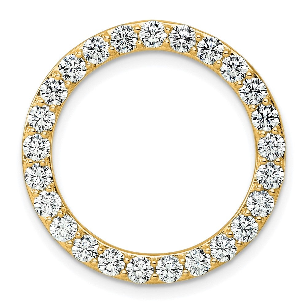 14k 2ct Lab Grown Diamond VS+ F+ Comp Circle Chain Slide