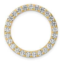 14k 2ct Lab Grown Diamond VS+ F+ Comp Circle Chain Slide