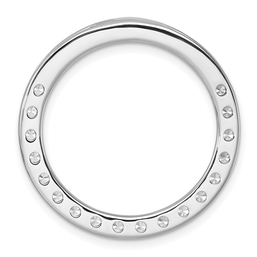 14k White Gold 3ct Lab Grown Diamond VS/SI+ G+ Comp Circle Chain Slide