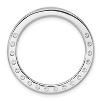 14k White Gold 3ct Lab Grown Diamond VS/SI+ G+ Comp Circle Chain Slide