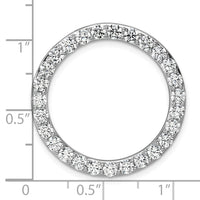 14k White Gold 3ct Lab Grown Diamond VS/SI+ G+ Comp Circle Chain Slide