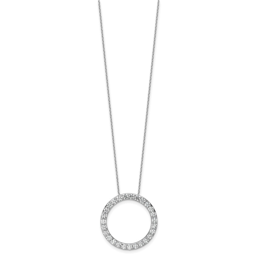 14kw 3ct Lab Grown Diamond VS+ F+ Comp 18in Circle Slide Necklace