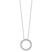 14kw 3ct Lab Grown Diamond VS+ F+ Comp 18in Circle Slide Necklace