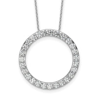 14kw 3ct Lab Grown Diamond VS+ F+ Comp 18in Circle Slide Necklace