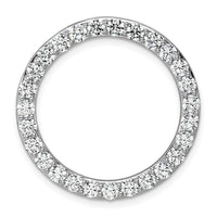 14k White Gold 3ct Lab Grown Diamond VS+ F+ Comp Circle Chain Slide