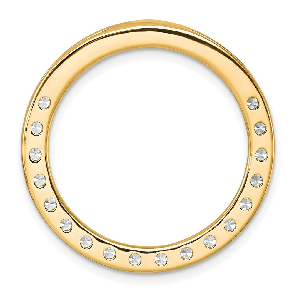14k 3ct Lab Grown Diamond VS+ F+ Comp Circle Chain Slide