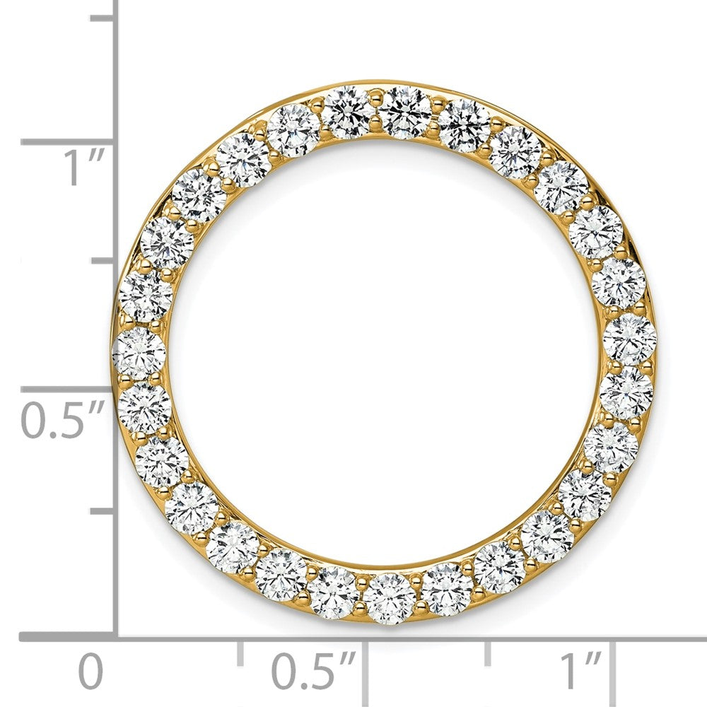 14k 3ct Lab Grown Diamond VS+ F+ Comp Circle Chain Slide