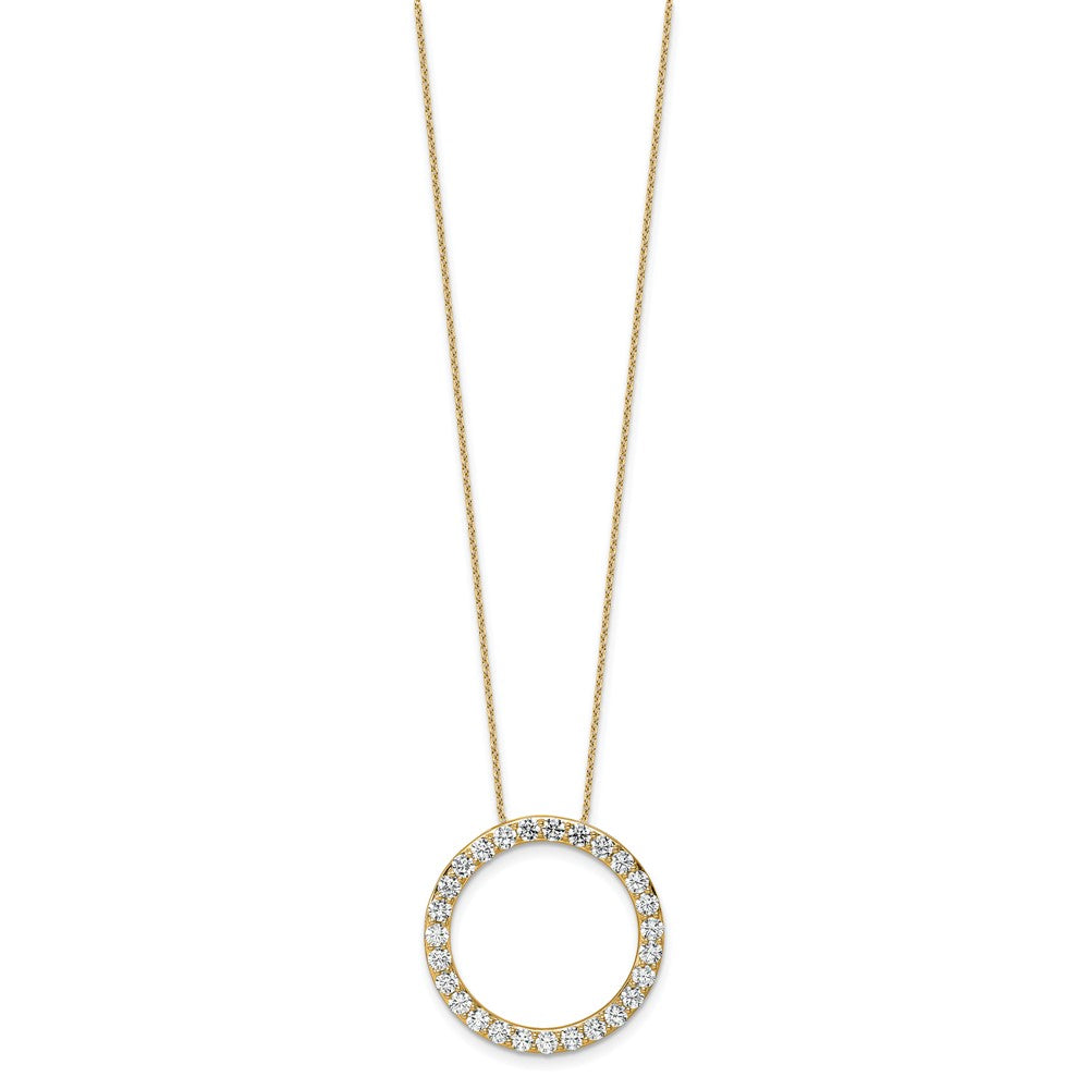 14k 3ct Lab Grown Diamond VS/SI+ G+ Comp 18in Circle Slide Necklace