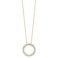 14k 3ct Lab Grown Diamond VS/SI+ G+ Comp 18in Circle Slide Necklace