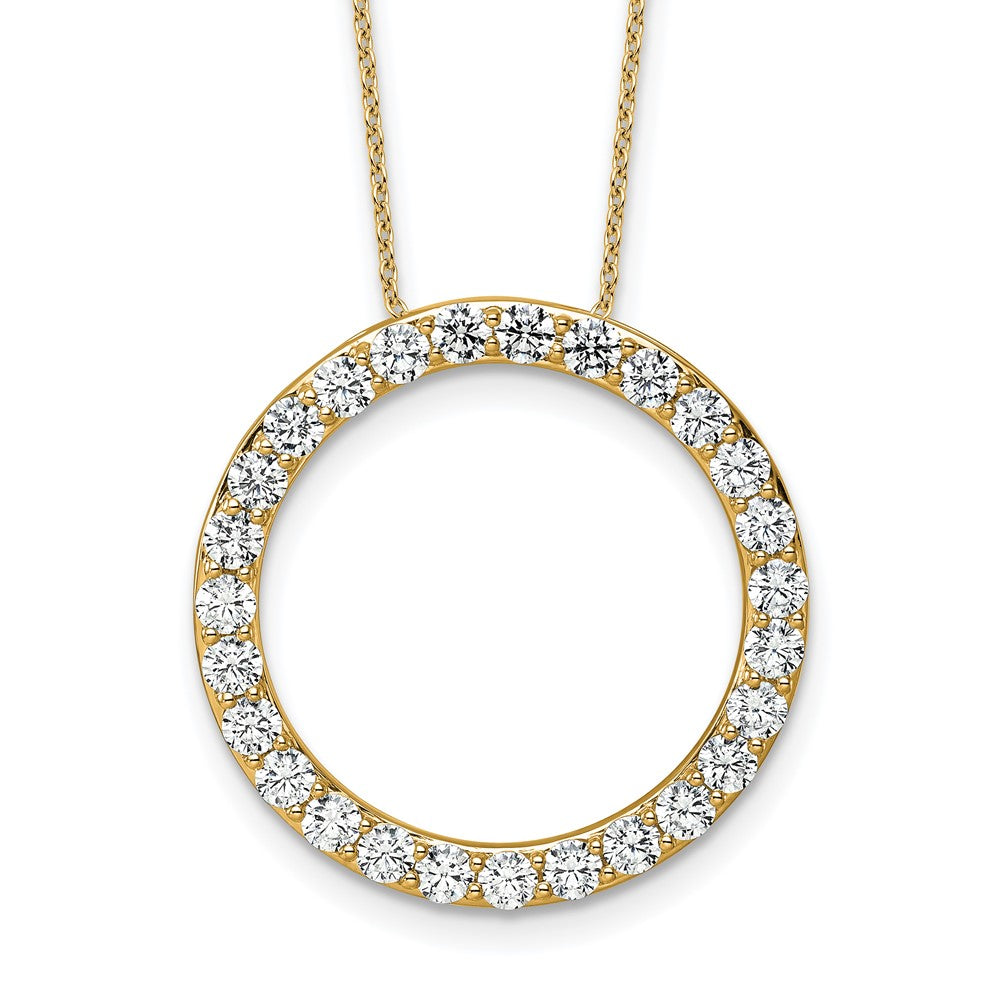 14k 3ct Lab Grown Diamond VS/SI+ G+ Comp 18in Circle Slide Necklace