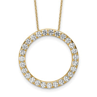 14k 3ct Lab Grown Diamond VS/SI+ G+ Comp 18in Circle Slide Necklace