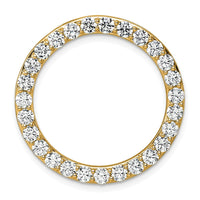 14k 3ct Lab Grown Diamond VS+ F+ Comp Circle Chain Slide