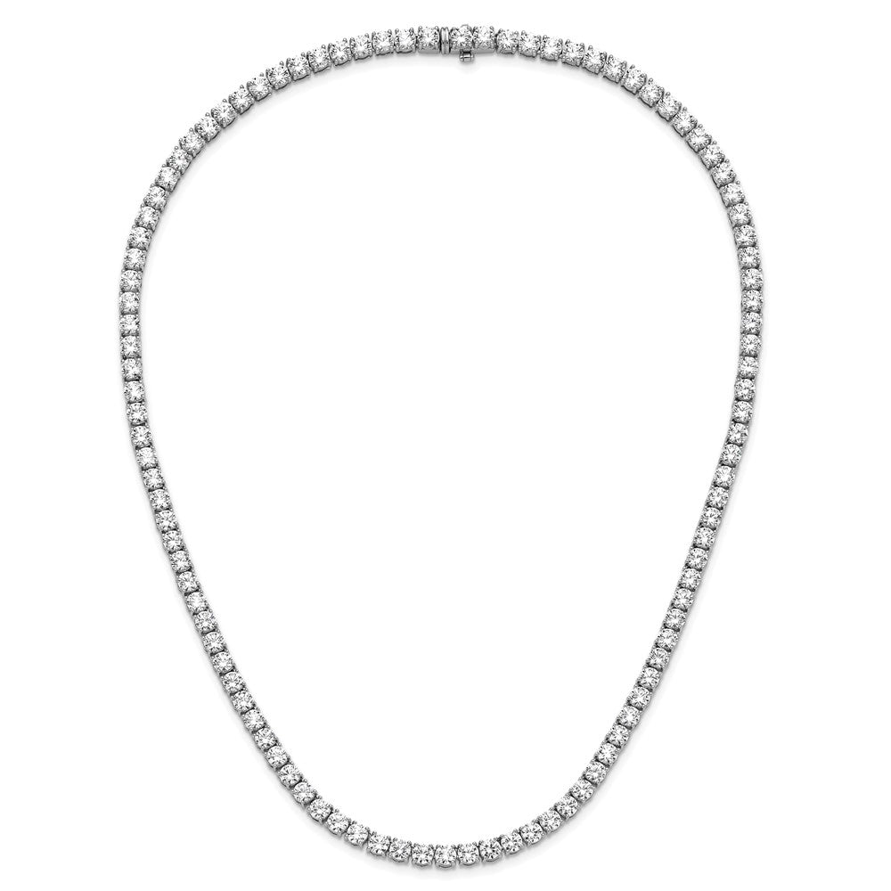 14kw 44ct Lab Grown Diamond VS+ F+ 18in Straight Tennis Necklace