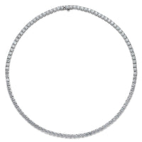14kw 44ct Lab Grown Diamond VS+ F+ 18in Straight Tennis Necklace