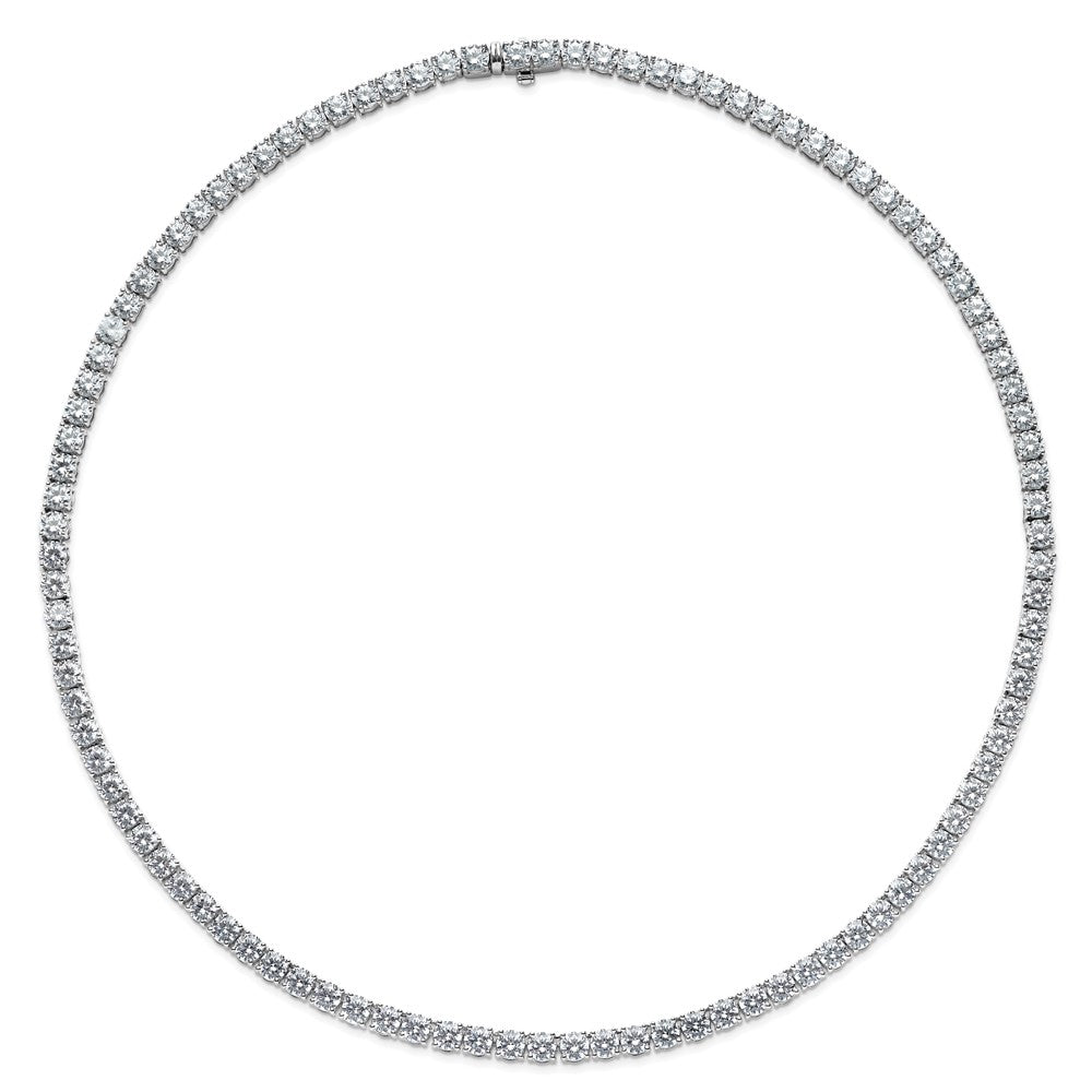 14kw 33 3/4ct Lab Grown Diamond VS+ F+ 22in Straight Tennis Necklace