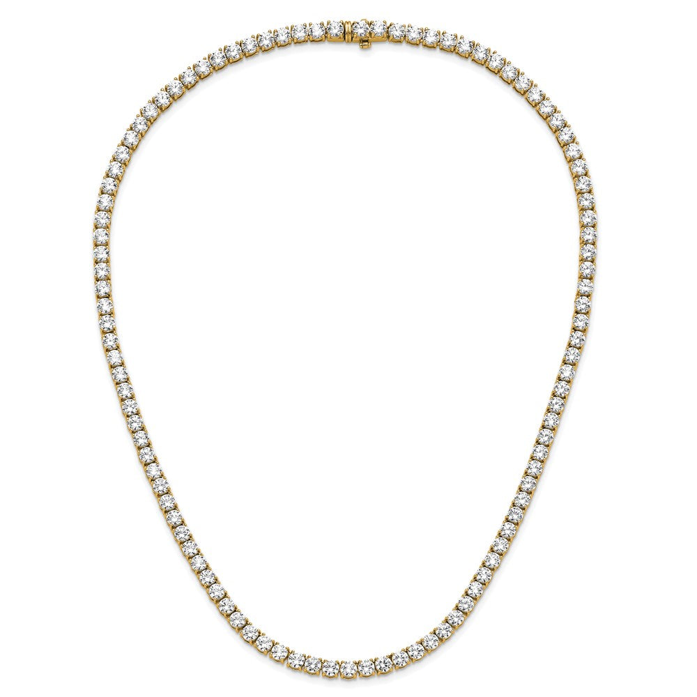 14k 33 3/4ct Lab Grown Diamond VS+ F+ 22in Straight Tennis Necklace