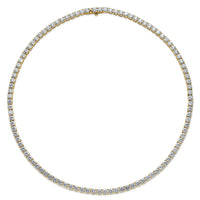 14k 34 3/8ct Lab Grown Diamond VS+ F+ 18in Straight Tennis Necklace