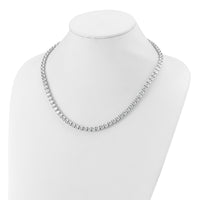 14kw 67ct Lab Grown Diamond VS+ F+ 18in Round Straight Tennis Necklace