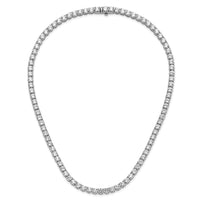 14kw 67ct Lab Grown Diamond VS+ F+ 18in Round Straight Tennis Necklace