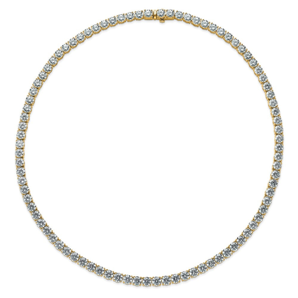 14k 56 1/4ct Lab Grown Diamond VS+ F+ 18in Straight Tennis Necklace