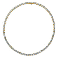 14k 56 1/4ct Lab Grown Diamond VS+ F+ 18in Straight Tennis Necklace