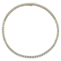 14k 83ct Lab Grown Diamond VS+ F+ 22in Round Straight Tennis Necklace