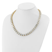 14k 100 3/4ct Lab Grown Diamond VS/SI+ G+ 20in Graduated Tennis Necklace