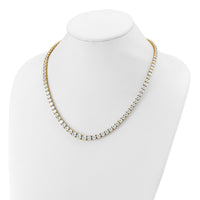 14k 40 3/8ct Lab Grown Diamond VS/SI+ G+ 20in Graduated Tennis Necklace