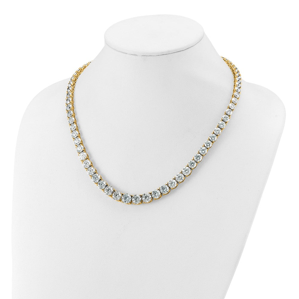 14k 72 3/8ct Lab Grown Diamond VS+ F+ 20in Graduated Tennis Necklace