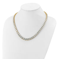 14k 72 3/8ct Lab Grown Diamond VS+ F+ 20in Graduated Tennis Necklace