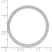 14k White Gold 1ct Lab Grown Diamond VS+ F+ Comp Circle Chain Slide
