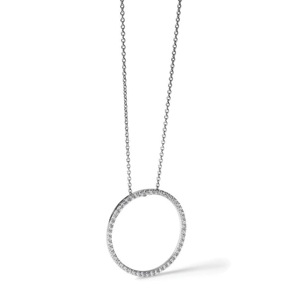 14kw 3ct Lab Grown Diamond VS/SI+ G+ Comp 18in Circle Slide Necklace