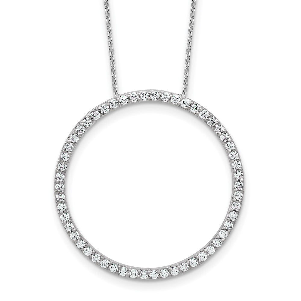 14kw 1ct Lab Grown Diamond VS/SI+ G+ Comp 18in Circle Slide Necklace