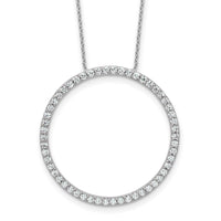 14kw 1ct Lab Grown Diamond VS/SI+ G+ Comp 18in Circle Slide Necklace